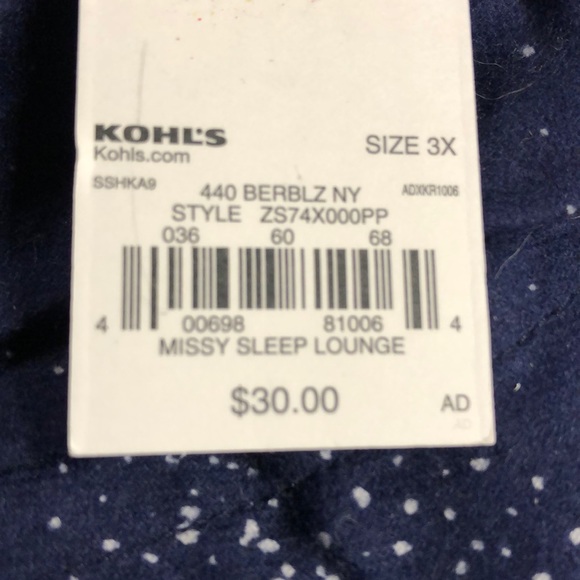 1 LEFT 😴NWT POLAR BEAR FLANNEL PAJAMA PANTS 3X - Picture 4 of 6